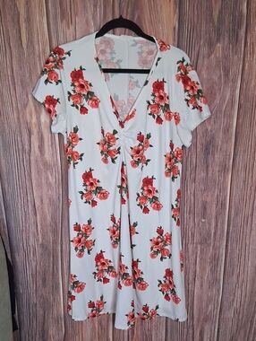 Pinc floral short sleeve dress size 2XL